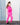 Minky bubble slim-leg joggers - Fuchsia