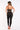 Mesh Contrast Sets Casual Sports Strappy Sleeve Top & Leggings BLACK